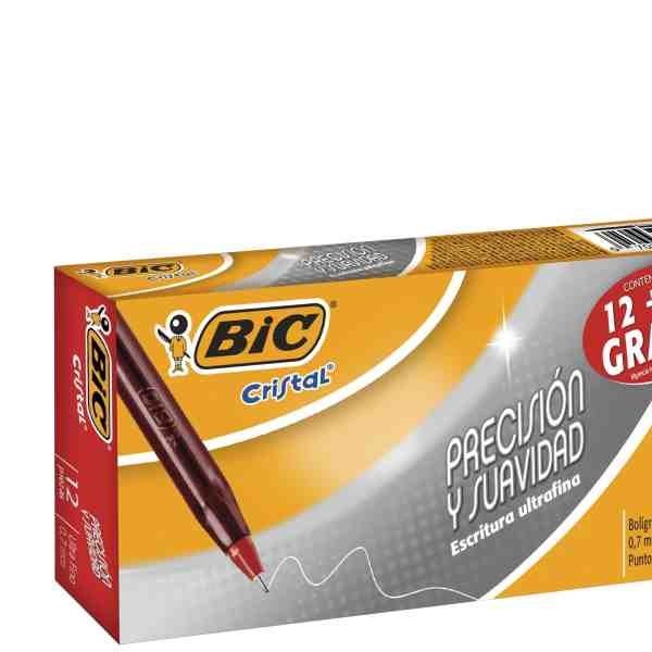 BOLIGRAFO CRISTAL PREC. S BIC 0.7MM RJO. CJ.C12 BOL.18